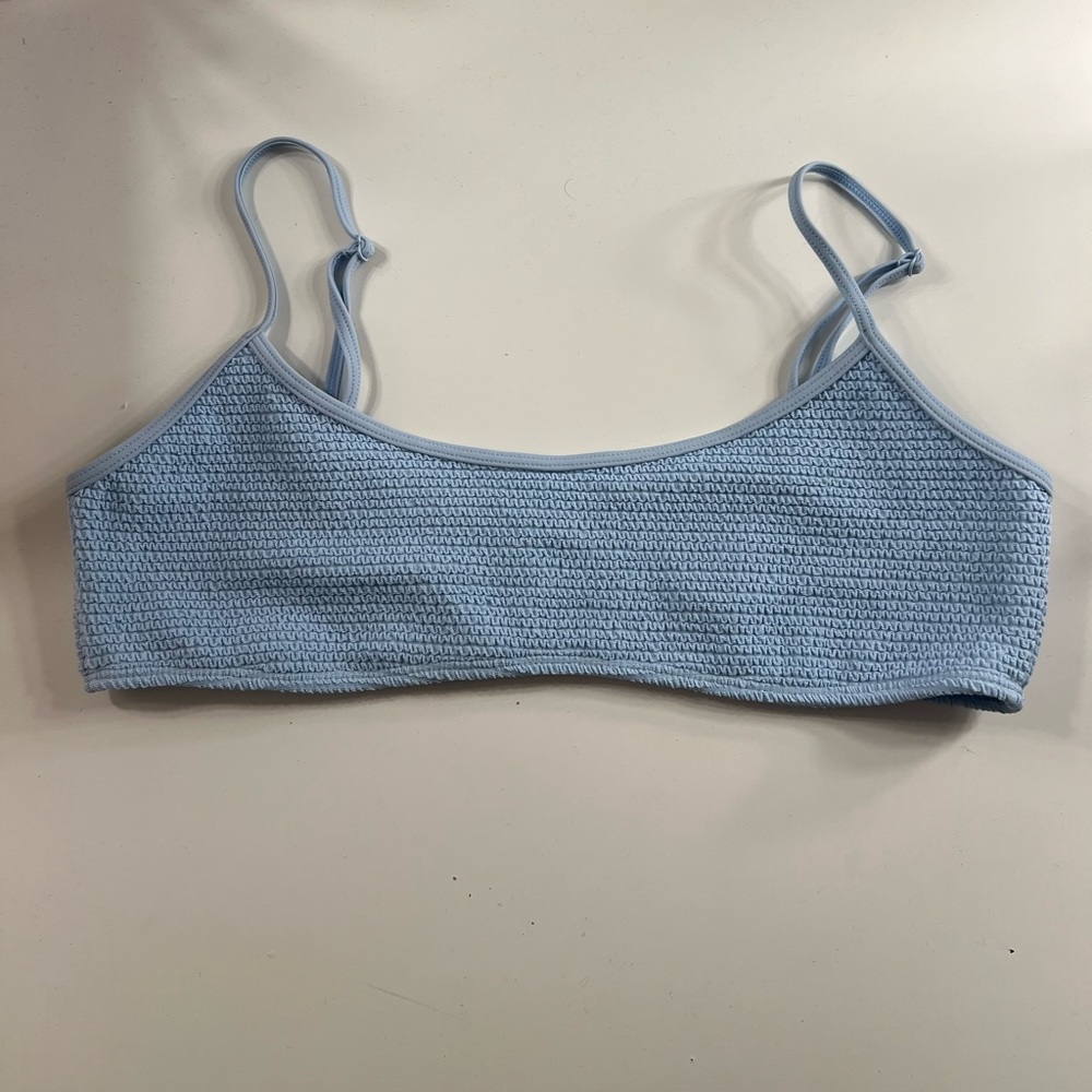 Blue bikini top